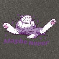 Lazy Cat Maybe Never Funny Cotton Canvas Backpack