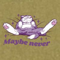Lazy Cat Maybe Never Funny Garment-Dyed Women's Muscle Tee