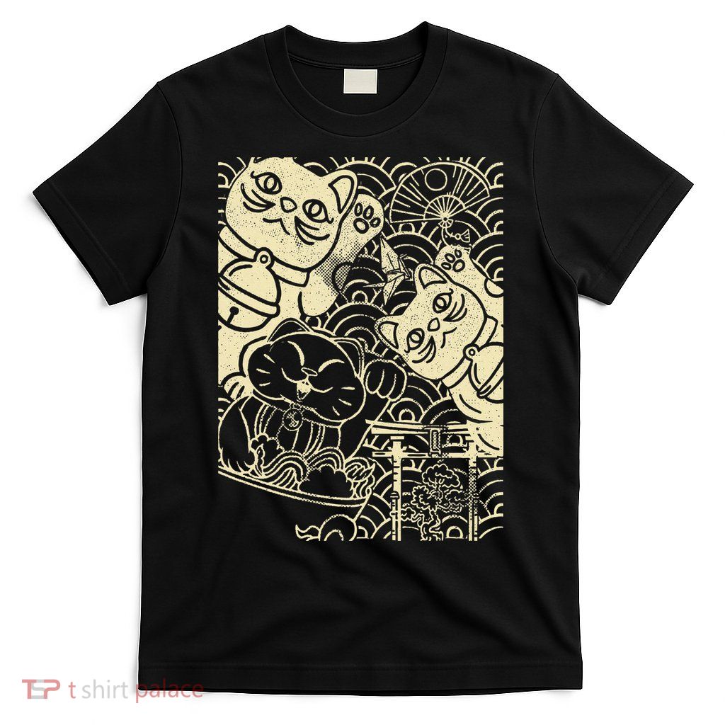 Lucky Cat Maneki Neko Japanese Good Luck Japan Life T-Shirt