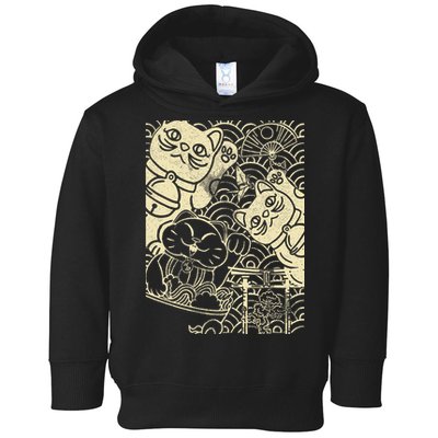 Lucky Cat Maneki Neko Japanese Good Luck Japan Life Toddler Hoodie