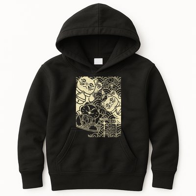 Lucky Cat Maneki Neko Japanese Good Luck Japan Life Kids Hoodie