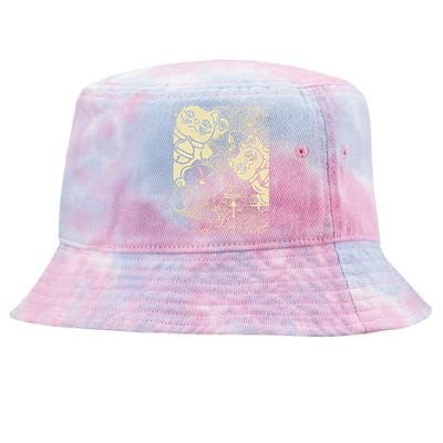 Lucky Cat Maneki Neko Japanese Good Luck Japan Life Tie-Dyed Bucket Hat