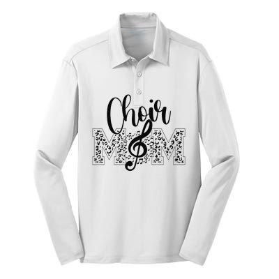 Leopard Choir Mom Choir Mama Choir Mom Gift Silk Touch Performance Long Sleeve Polo