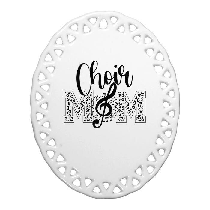 Leopard Choir Mom Choir Mama Choir Mom Gift Ceramic Oval Ornament