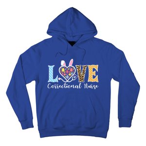 Love Correctional Nurse Bunny Easter Egg Stethoscope Leopard Great Gift Hoodie