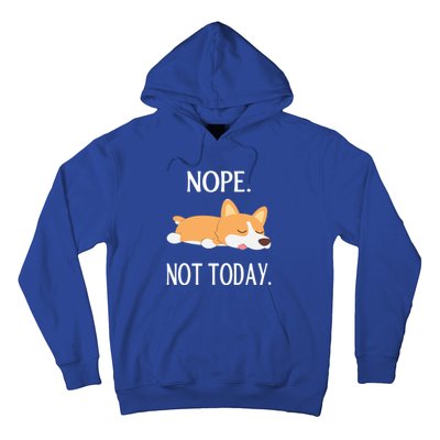 Lazy Corgi Nop Not Today Funny Corgi Dog Lovers Gift Great Gift Hoodie