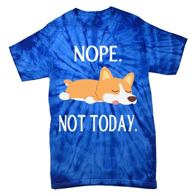 Lazy Corgi Nop Not Today Funny Corgi Dog Lovers Gift Great Gift Tie-Dye T-Shirt