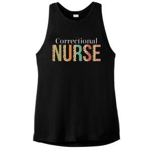 Leopard Correctional Nurse for Student  Ladies PosiCharge Tri-Blend Wicking Tank