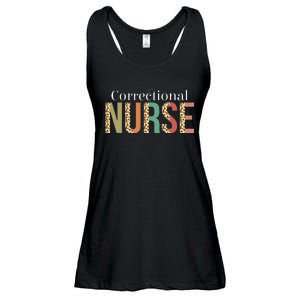 Leopard Correctional Nurse for Student  Ladies Essential Flowy Tank