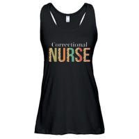 Leopard Correctional Nurse for Student  Ladies Essential Flowy Tank