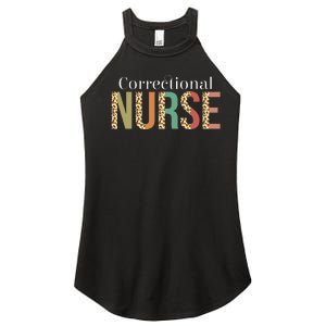 Leopard Correctional Nurse for Student  Women's Perfect Tri Rocker Tank