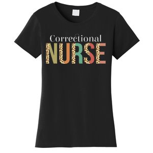 Leopard Correctional Nurse for Student  Women's T-Shirt