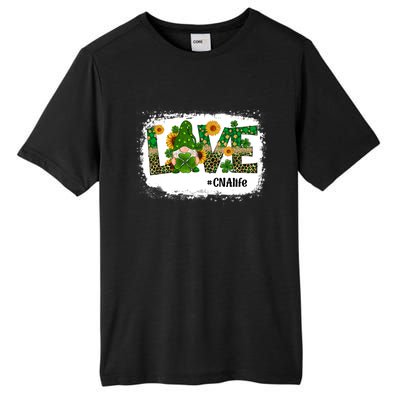 Love CNA Nurse Life Gnome Sunflower Funny St Patrick's Day Tall Fusion ChromaSoft Performance T-Shirt