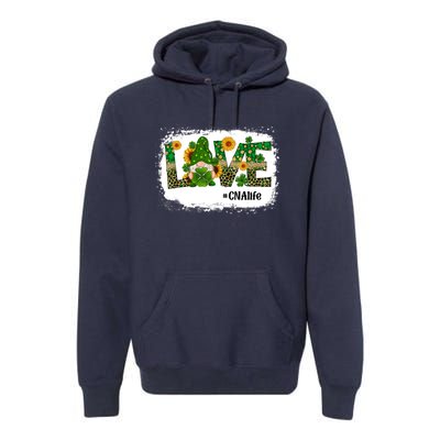 Love CNA Nurse Life Gnome Sunflower Funny St Patrick's Day Premium Hoodie