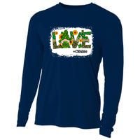 Love CNA Nurse Life Gnome Sunflower Funny St Patrick's Day Cooling Performance Long Sleeve Crew