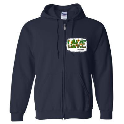 Love CNA Nurse Life Gnome Sunflower Funny St Patrick's Day Full Zip Hoodie