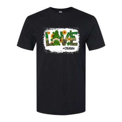 Love CNA Nurse Life Gnome Sunflower Funny St Patrick's Day Softstyle CVC T-Shirt