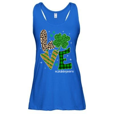 Love Cardiology Nurse Life Leopard Nurse St Patricks Day Gift Ladies Essential Flowy Tank