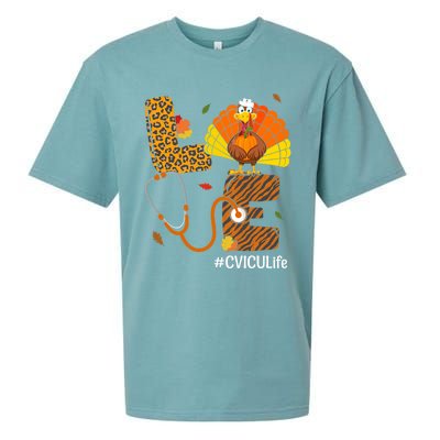 Love Cvicu Nurse Life Fall Nurse Turkey Thanksgiving Day Great Gift Sueded Cloud Jersey T-Shirt