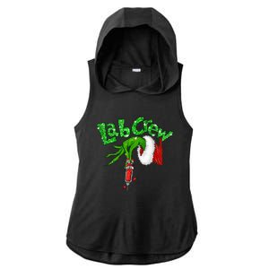 Lab Crew Nurse Merry Christmas Laboratory Xmas Pajamas Funny Ladies PosiCharge Tri-Blend Wicking Draft Hoodie Tank