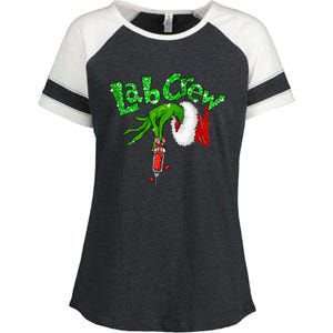 Lab Crew Nurse Merry Christmas Laboratory Xmas Pajamas Funny Enza Ladies Jersey Colorblock Tee