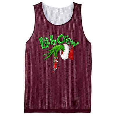 Lab Crew Nurse Merry Christmas Laboratory Xmas Pajamas Funny Mesh Reversible Basketball Jersey Tank