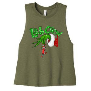 Lab Crew Nurse Merry Christmas Laboratory Xmas Pajamas Funny Women's Racerback Cropped Tank