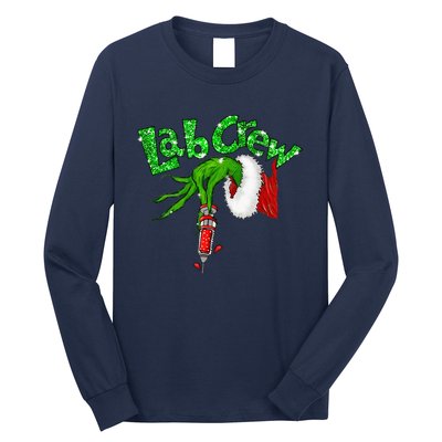 Lab Crew Nurse Merry Christmas Laboratory Xmas Pajamas Funny Long Sleeve Shirt