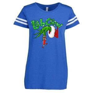 Lab Crew Nurse Merry Christmas Laboratory Xmas Pajamas Funny Enza Ladies Jersey Football T-Shirt