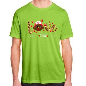 Love Crna Nurse Leopard Thanksgiving Cute Turkey Nursing Funny Gift Adult ChromaSoft Performance T-Shirt