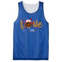 Love Crna Nurse Leopard Thanksgiving Cute Turkey Nursing Funny Gift Mesh Reversible Basketball Jersey Tank