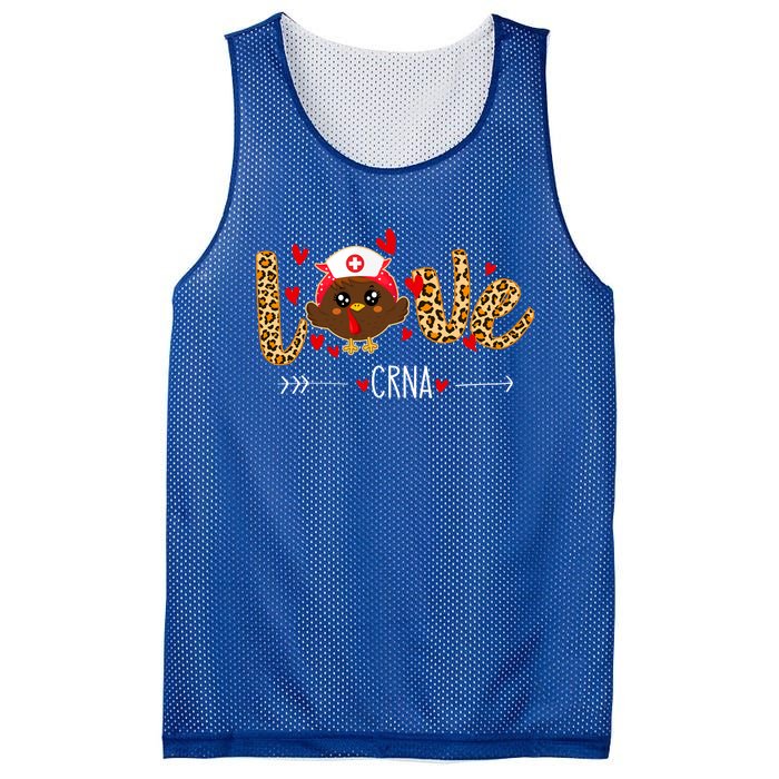 Love Crna Nurse Leopard Thanksgiving Cute Turkey Nursing Funny Gift Mesh Reversible Basketball Jersey Tank