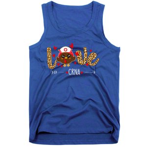 Love Crna Nurse Leopard Thanksgiving Cute Turkey Nursing Funny Gift Tank Top