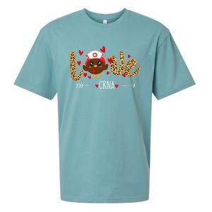 Love Crna Nurse Leopard Thanksgiving Cute Turkey Nursing Funny Gift Sueded Cloud Jersey T-Shirt