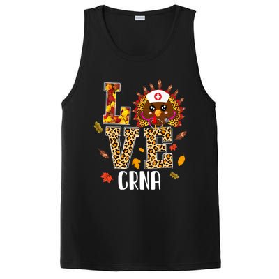 Love Crna Nurse Leopard Turkey Leopard Nursing Thanksgiving Funny Gift PosiCharge Competitor Tank