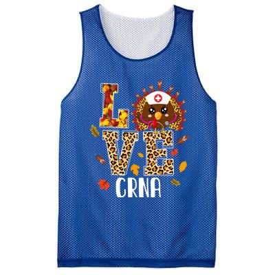 Love Crna Nurse Leopard Turkey Leopard Nursing Thanksgiving Funny Gift Mesh Reversible Basketball Jersey Tank