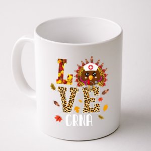 Love Crna Nurse Leopard Turkey Leopard Nursing Thanksgiving Funny Gift Coffee Mug