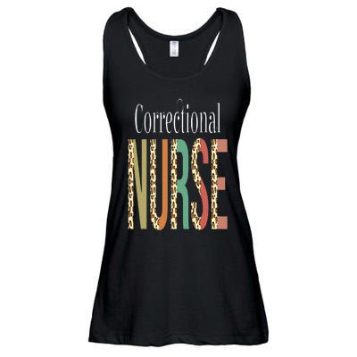 Leopard Correctional Nurse Print For Nursing Student Ladies Essential Flowy Tank