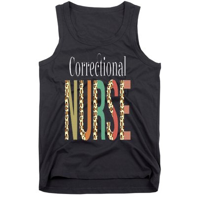 Leopard Correctional Nurse Print For Nursing Student Tank Top