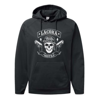 La Coka Nostra Skull Men Performance Fleece Hoodie