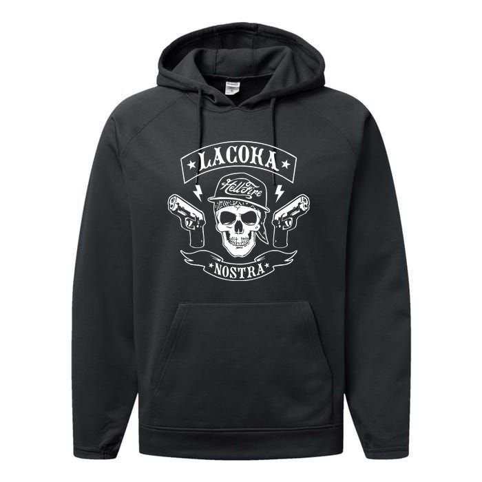 La Coka Nostra Skull Men Performance Fleece Hoodie