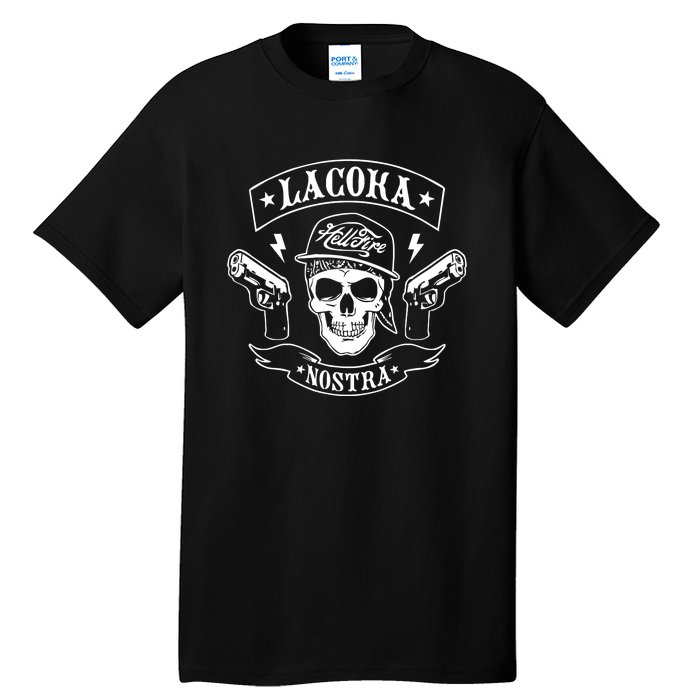 La Coka Nostra Skull Men Tall T-Shirt