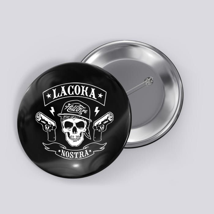 La Coka Nostra Skull Men Button