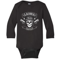 La Coka Nostra Skull Men Baby Long Sleeve Bodysuit