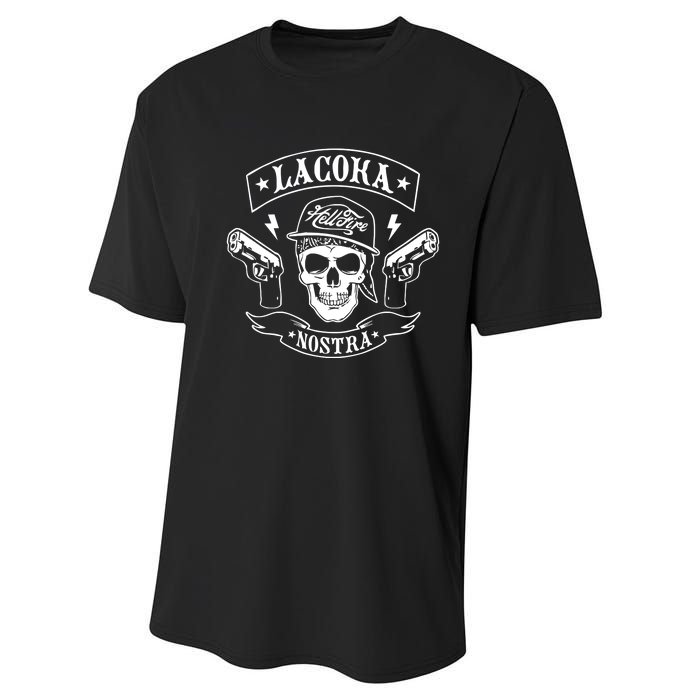 La Coka Nostra Skull Men Performance Sprint T-Shirt