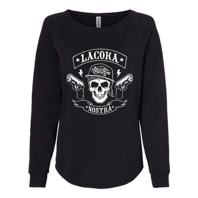 La Coka Nostra Skull Men Womens California Wash Sweatshirt