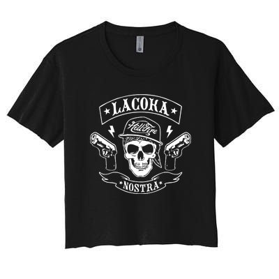 La Coka Nostra Skull Men Women's Crop Top Tee