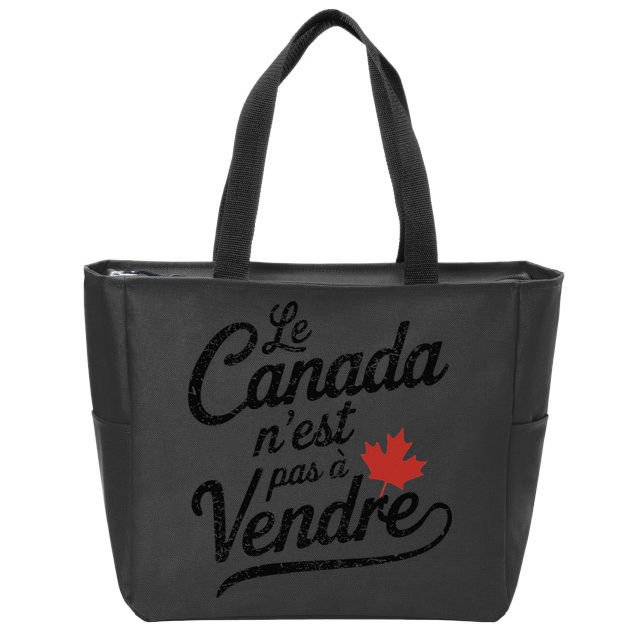 Le Canada Nest Pas A Vendre Canada Is Not For Sale Zip Tote Bag