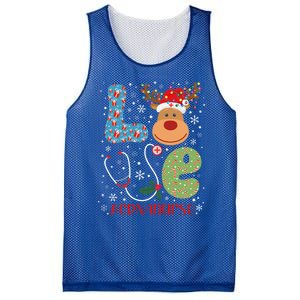 Love Crna Nurse Life Christmas Reindeer Xmas Nurse Scrubs Meaningful Gift Mesh Reversible Basketball Jersey Tank