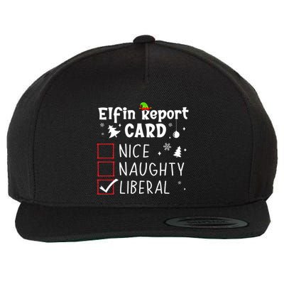 Liberal Christmas Nice Naughty Funny Xmas List Liberal Great Gift Wool Snapback Cap